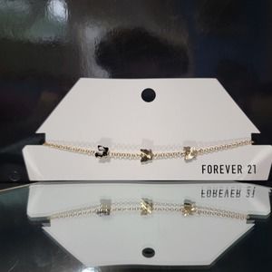 Forever 21 | Gold | Necklace | 3 Butterflys